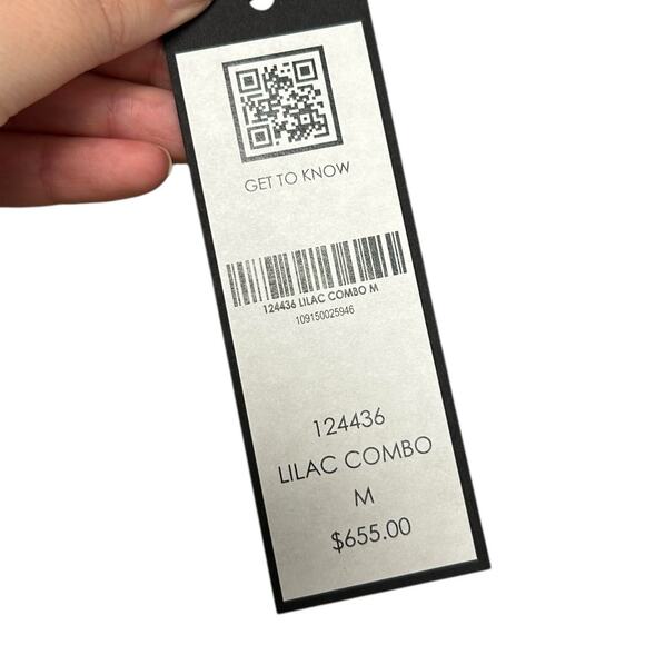 NWT Hilton Hollis Lilac Combo Crochet Textured Knit Top Womens Size Medium - Picture 5 of 8